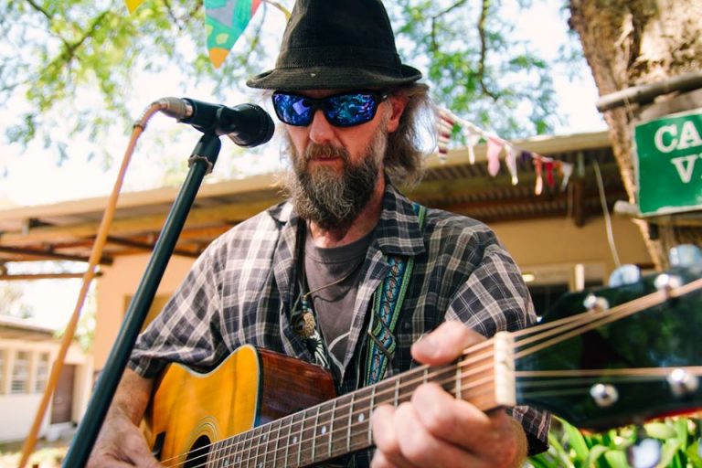 music performance with my Epihone Gibson acoustic guitar © Don's Art