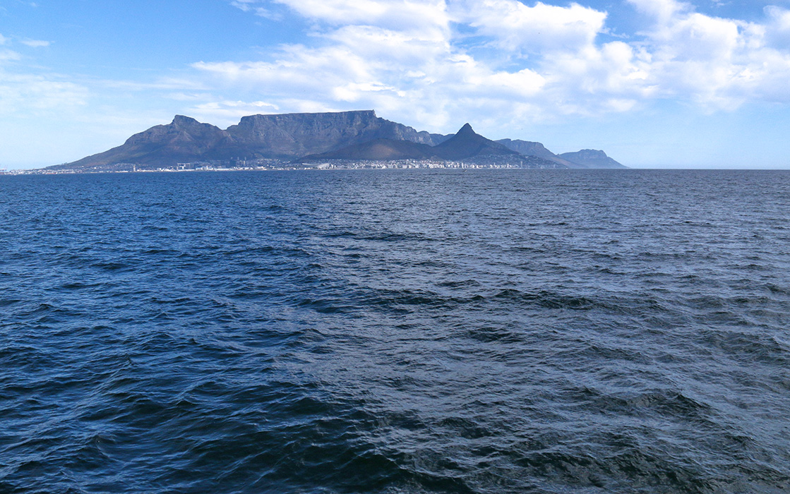 Thoughts of Freedom from Robben Island, view of Table Mountain© Don's Art
