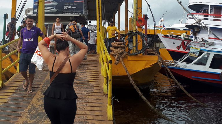 Boats of Brazil, Manaus harbour port, Amazon River. Copyright © Don's Art