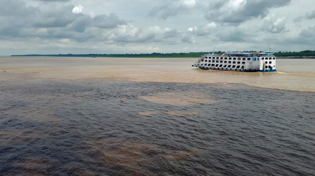 Boats of Brazil, Amazon River confluence, Rio Negro & Solimões. Copyright © Don's Art