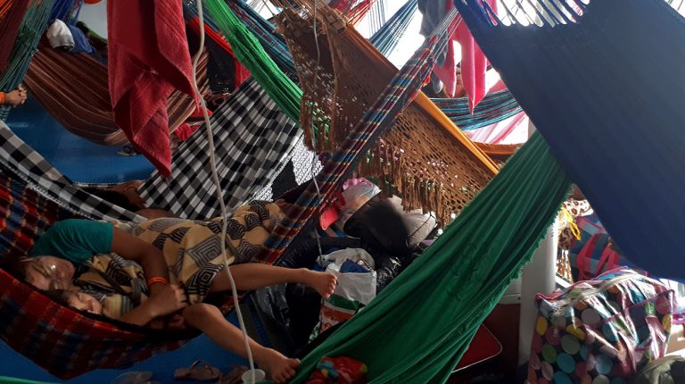 Boats of Brazil, Amazon River boat cruise, hammocks. Copyright © Don's Art