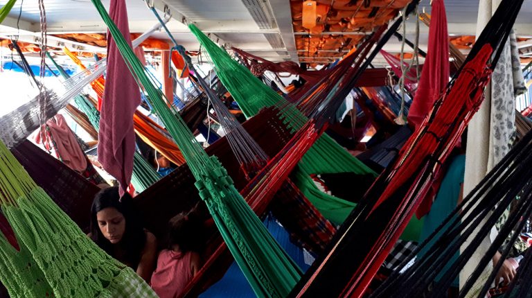 Boats of Brazil, Amazon River boat cruise, hammocks. Copyright © Don's Art