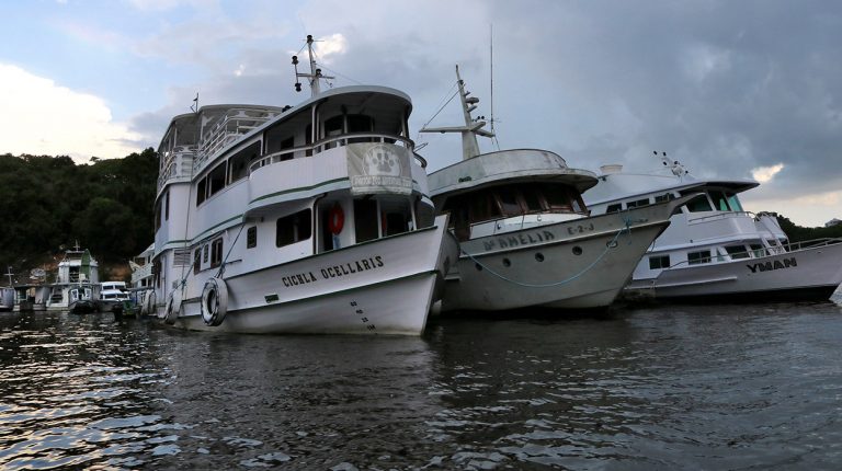 Boats of Brazil, Amazon River, Port Davi. Copyright © Don's Art